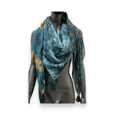 Foulard carré patchwork...