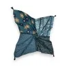 Pañuelo Cuadrado Patchwork Azul Petróleo 140x140cm | Accesorio de Moda Elegante