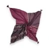 Pañuelo cuadrado patchwork frambuesa | 4 caras elegantes | Moda Tendencia