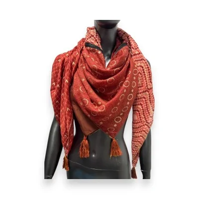 Foulard carré patchwork...