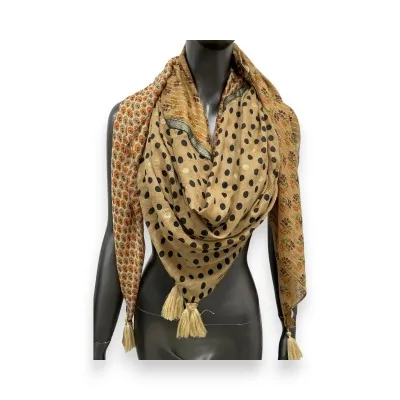 Foulard carré patchwork...