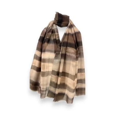Foulard rayé tie & dye...