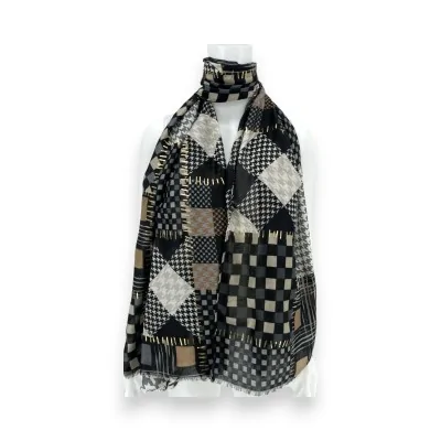 Schwarzes Patchwork-Tuch