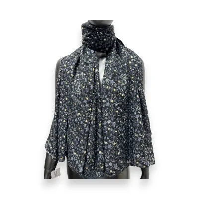 Starry Black and Gold Scarf