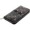 Portefeuille Femme Gris Métallisé à Motifs Étoiles | Accessoire Mode Élégant