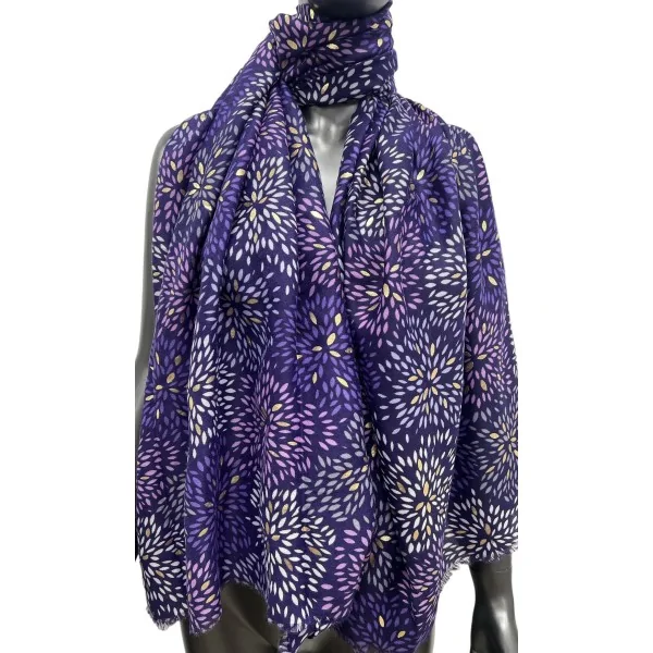 Foulard Violet Abstrait