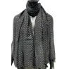 Foulard Ventagli Grigio e Nero Dorato