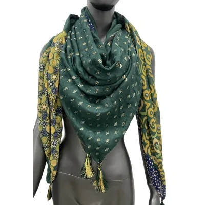 Foulard carré patchwork...