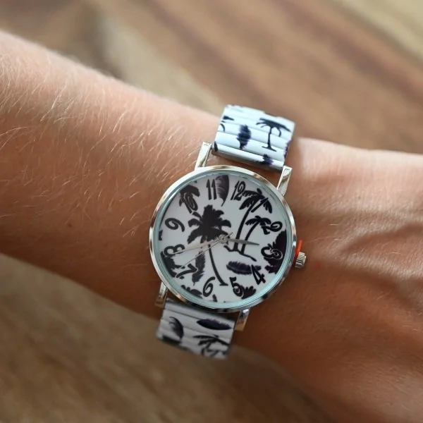 Armbanduhr Ernest Schwarz-Weiß-Palme