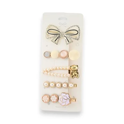 Conjunto de 5 grampos de cabelo decorativos