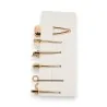Conjunto de grampos de cabelo com pérolas e strass
