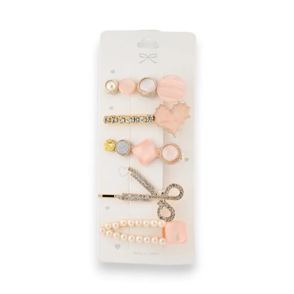 Set de horquillas para el pelo con tijeras de strass