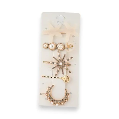 Conjunto de grampos de cabelo decorativos