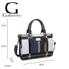 Damenhandtasche in marineblauem Karomuster | Elegantes und funktionales Design