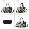 Elegante Handtasche mit Schwarz-Grauem Blumenmuster | Modernes und Vielseitiges Design