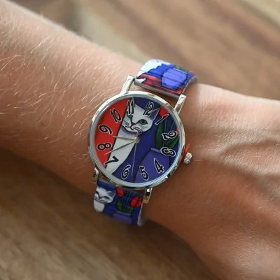 Orologio Ernest gatto bianco
