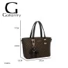 Elegante Handtasche Gallantry Paris - Braunes und schwarzes Monogramm-Design