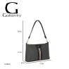 Gallantry Paris black shoulder bag | Elegant and modern monogram design
