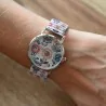 Watch with geometric flower patterns