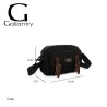 Elegante und kompakte schwarze Umhängetasche von Gallantry - Aktentaschenformat 22x14cm