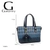 Elegant navy blue Gallantry handbag - Diamond pattern design