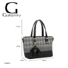 Sac à main Gallantry Paris rigide noir et gris - Design élégant et fonctionnel