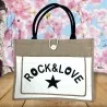 Bolso Tote Rock & Love | Bolsa de lona de moda rock chic | Moda Tendencia