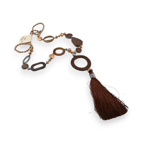 Chic Brown Long Necklace
