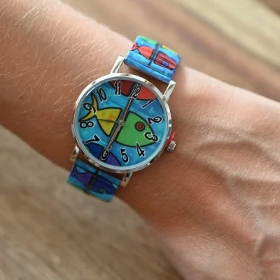 Ernest watch with colorful fish
