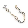 Collier Sautoir Fantaisie Gris & Doré - Bijou Élégant 50cm | Mode Tendance