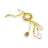 Bohemian Yellow & Gold Long Necklace | Fashion Statement Necklace 67cm | Trendy Style