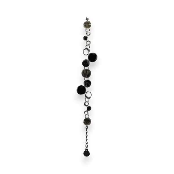 Trendy black and grey graphic circles bracelet by Ikita