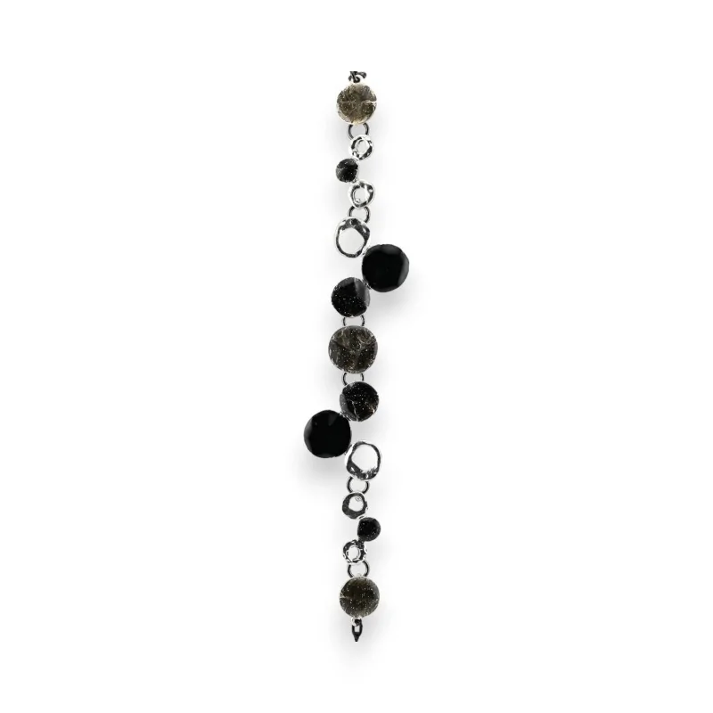 Modisches Ikita Armband mit geometrischem Design in Schwarz und Grau | Trendige Mode