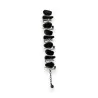 Bracelet fantaisie Ikita noir et argenté | Bijou tendance ajustable | Mode Tendance