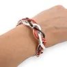 Bracelet Tressé Ikita Rouge et Noir | Bijou Fantaisie Élégant et Moderne