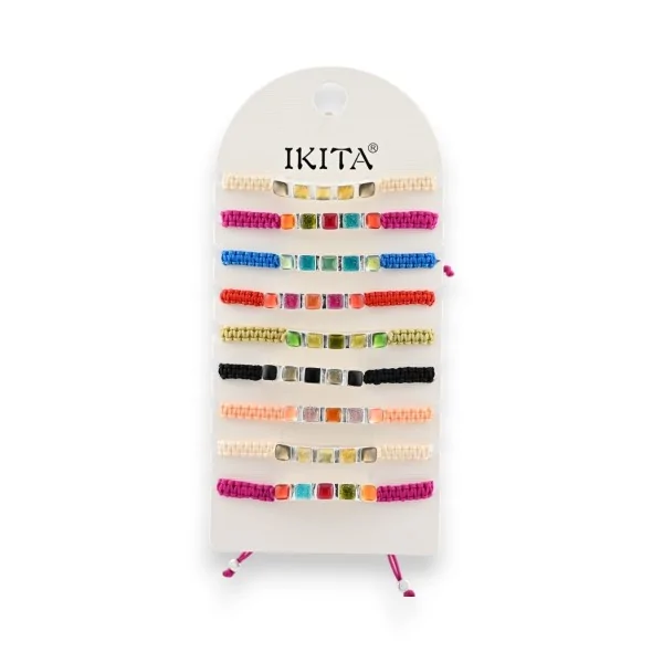 Lot de 9 bracelets colorés Ikita