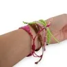 Colorful Beaded Brazilian Bracelets - Set of 4 Adjustable Fashion Jewelry Pieces