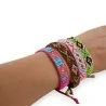 Pulseras Brasileñas de Cuentas Coloridas - Set de 4 Joyas de Fantasía Ajustables