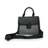 Sac à main élégant bicolore gris et noir avec bandoulière amovible | Mode Tendance