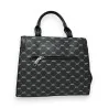 Sac à main élégant bicolore gris et noir avec bandoulière amovible | Mode Tendance