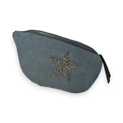 Sac banane velours gris...