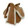 Handtasche Mandoline aus Wildlederimitat & Fellimitat | Eleganter & Praktischer Schulterriemen