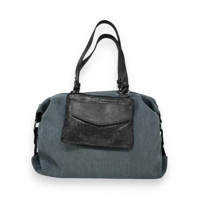 Sac à main velours gris de...