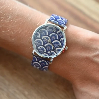 Orologio Ernest ventaglio vintage blu navy