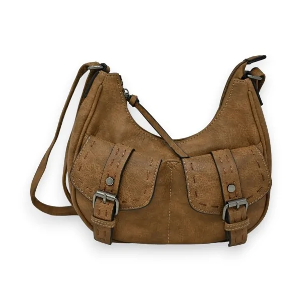 Mandoline Taupe Crossbody Bag