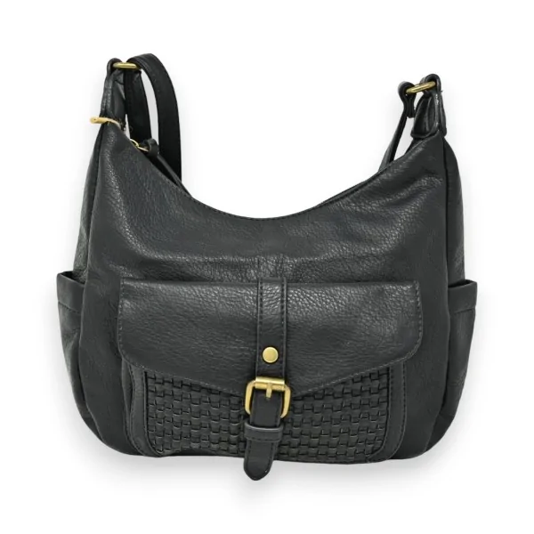Borsa a tracolla nera Mandoline