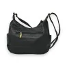 Bolsa tiracolo Mandoline preta | Elegante bolsa de mão feminina em couro sintético