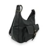 Mandoline black crossbody bag | Elegant faux leather handbag for women