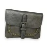 Porte-monnaie Mandoline Gris - Accessoire Mode Élégant avec Clous Décoratifs