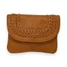 Porte-monnaie Tressé Mandoline en Cuir Synthétique Moutarde | Mode Tendance
